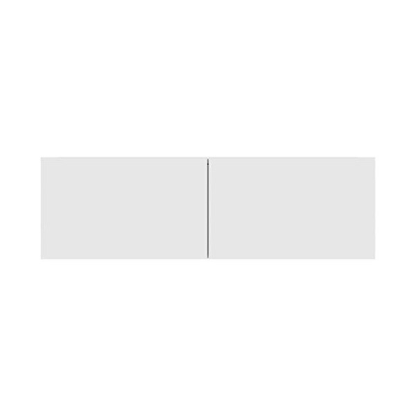 Festnight Meuble TV Suspendu Meuble TV de Salon Mural Blanc Brillant 100x30x30 cm Aggloméré