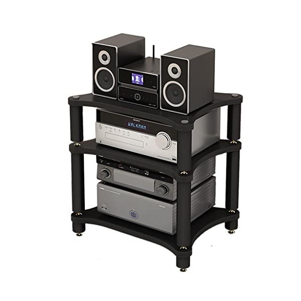 Meuble TV à composant multimédia à 2 à 4 Niveaux, Support multimédia à composant AV, Tour Audio et Centre multimédia, pour Co