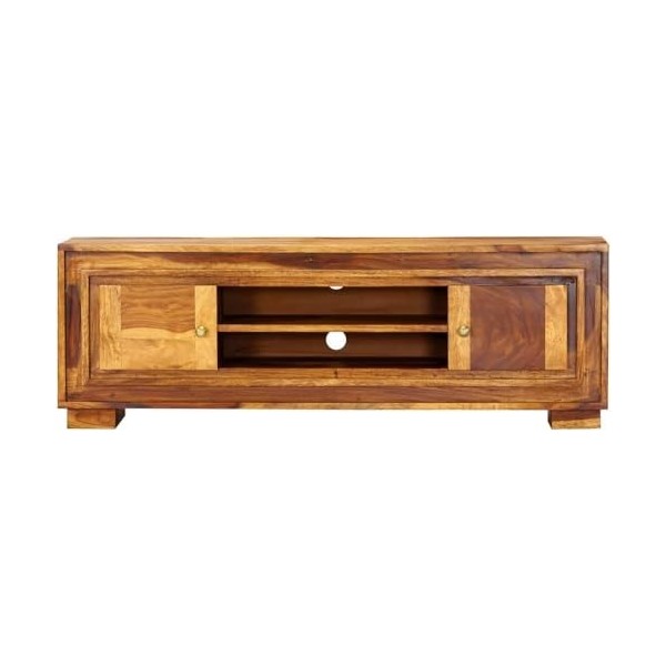 Meuble TV Meuble TV Meuble TV avec Rangement Meuble TV en Bois 46,5" x11,8 x15,7 Bois de Sesham Massif pour Salon, Couloir, E