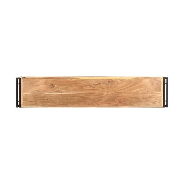 Meuble TV Meuble TV avec Rangement Meuble TV en Bois Meuble TV en Bois 59,1" x11,8 x15,7 Bois dacacia Massif pour Salon, Cou
