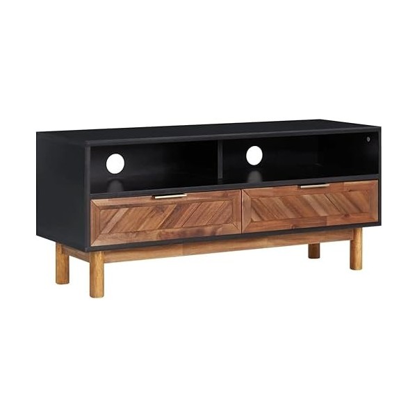 Meuble TV Salon Meuble TV Console Multimédia Centre de Divertissement avec Meuble de Rangement 39,4" x13,8 x17,7 Bois dacaci