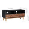 Meuble TV Salon Meuble TV Console Multimédia Centre de Divertissement avec Meuble de Rangement 39,4" x13,8 x17,7 Bois dacaci