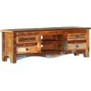Suuim Meuble TV de Salon Meuble TV Console multimédia Meuble TV en Bois 47,2" x11,8 x15,7 Bois de récupération Massif pour Sa