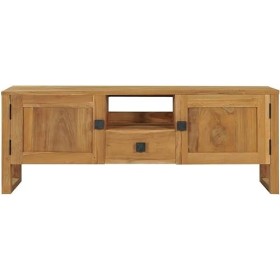 Meuble TV Salon Meuble TV Console Multimédia Centre de Divertissement avec Armoire de Rangement 47,2" x12,6 x17,7 Bois de Tec
