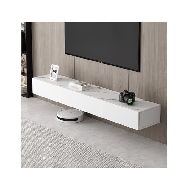 Meuble TV Flottant de 55 Pouces, Console multimédia Murale, Meuble TV Flottant Moderne, étagère de Divertissement sous TV ave