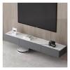 Meuble TV Flottant de 55 Pouces, Console multimédia Murale, Meuble TV Flottant Moderne, étagère de Divertissement sous TV ave