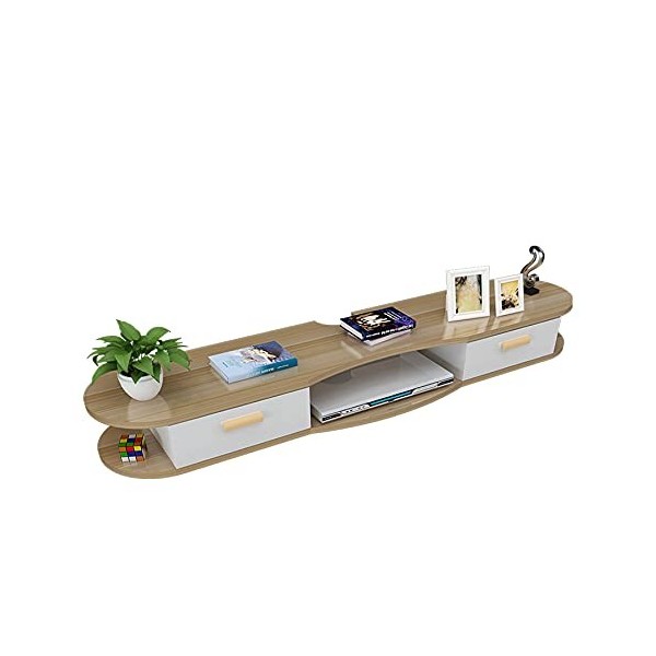 Meuble TV Flottant, Meuble TV Suspendu, Unité de Divertissement Murale Salon et Chambre Armoire Étroite/B/120Cm/C/100Cm