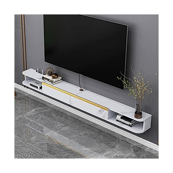 Meuble TV Flottant, Meuble TV Suspendu, Unité de Divertissement Murale Salon et Chambre Armoire Étroite/B/120Cm/C/100Cm