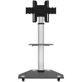 SEESEE.U Meuble TV Universel pivotant sur Table Meuble TV en Acier Inoxydable pour téléviseur 60 80 Pouces Unité de Plancher 