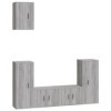 DIGBYS Meuble TV 5 pièces en bois Sonoma gris