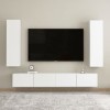 Meuble TV 4 pièces en bois blanc