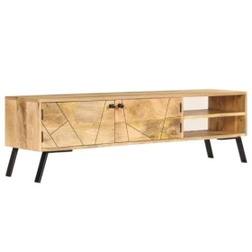 WOODEY Meuble TV en bois de manguier massif 140 x 30 x 40 cm