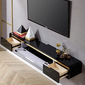 ROLTIN Meuble TV Flottant Meuble TV Mural Meuble TV Flottant - Console multimédia Murale avec 2 tiroirs, Meuble TV Flottant p