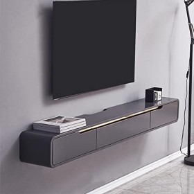 ROLTIN Meuble TV Flottant Meuble TV Mural Meuble TV Flottant - Console multimédia Murale avec 2 tiroirs, Meuble TV Flottant p