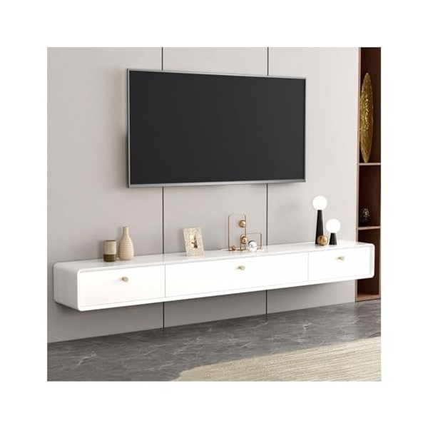 Meuble TV flottant Meuble TV flottant en bois, centre de divertissement flottant de 78,7" for téléviseurs jusquà 80 pouces, 