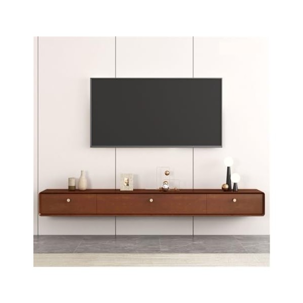 Meuble TV flottant Meuble TV flottant en bois, centre de divertissement flottant de 78,7" for téléviseurs jusquà 80 pouces, 