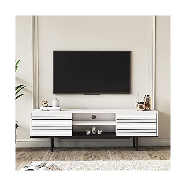 Colosseo Meuble TV pour écrans jusquà 70" Noyer/noir