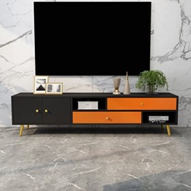 Meuble TV Console TV Média Meuble TV en Bois Simple Boîte de Câble Consoles de Jeu Centre de Divertissement Minimaliste Moder