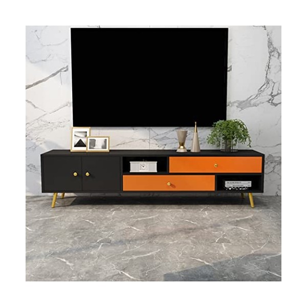 Meuble TV Console TV Média Meuble TV en Bois Simple Boîte de Câble Consoles de Jeu Centre de Divertissement Minimaliste Moder