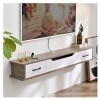 Meuble TV Flottant, étagère TV pour téléviseur Mural, Console multimédia Murale, Support de Rangement Moderne pour Centre de 