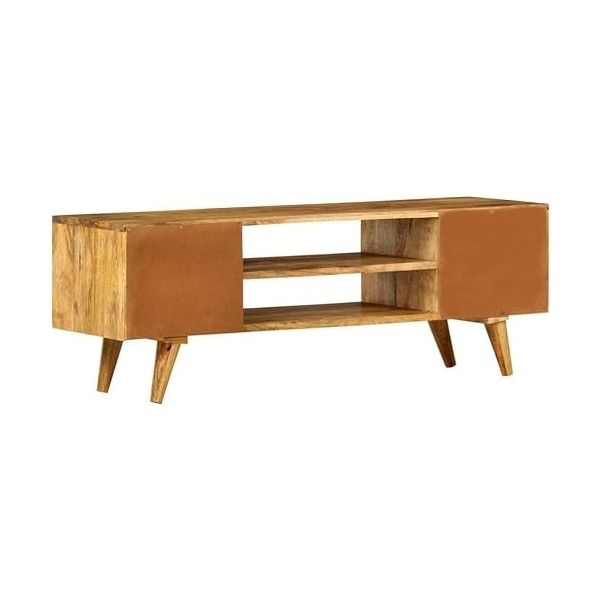 Meuble TV Console multimédia Meuble TV Meuble TV en Bois Meuble TV de Salon 43,3" x13,8 x15,7 Bois de Manguier Massif Convien