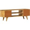 Meuble TV Console multimédia Meuble TV Meuble TV en Bois Meuble TV de Salon 43,3" x13,8 x15,7 Bois de Manguier Massif Convien