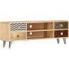 Meuble TV Salon Meuble TV Console Multimédia Meuble TV en Bois Massif 47,2" x11,8 x15,7 Bois de Manguier Massif Convient pour