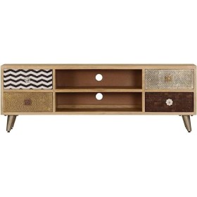 Meuble TV Salon Meuble TV Console Multimédia Meuble TV en Bois Massif 47,2" x11,8 x15,7 Bois de Manguier Massif Convient pour