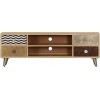 Meuble TV Salon Meuble TV Console Multimédia Meuble TV en Bois Massif 47,2" x11,8 x15,7 Bois de Manguier Massif Convient pour