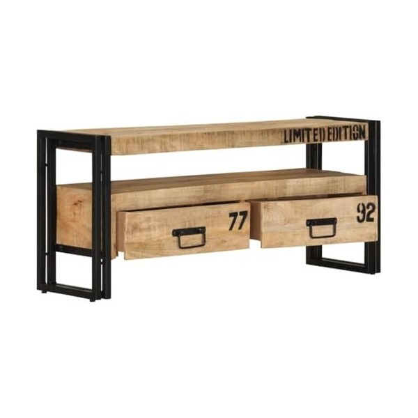 Meuble TV Meuble TV en Bois Meuble TV de Salon Console multimédia 39,4" x11,8 x17,7 Bois de Manguier Massif Convient pour App