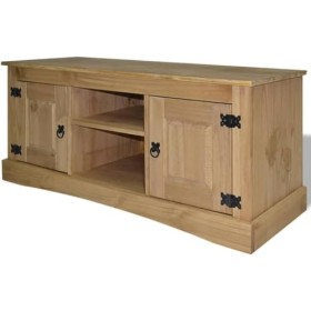 Suuim Meuble TV de Salon, Console multimédia, Meuble TV avec Rangement, Gamme Corona en pin Mexicain, 47,2" x15,7 x20,5, Conv