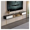 Meuble TV Suspendu Meuble TV mural de 78,7 pouces, console multimédia for centre de divertissement, étagère TV flottante, arm