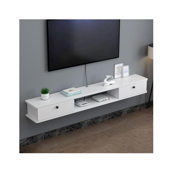 Meuble TV Flottant, Console multimédia Murale de 55 Pouces, Meuble TV Flottant Moderne, étagère de Divertissement sous TV ave