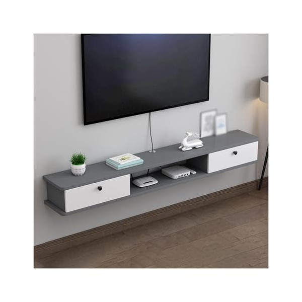 Meuble TV Flottant, Console multimédia Murale de 55 Pouces, Meuble TV Flottant Moderne, étagère de Divertissement sous TV ave
