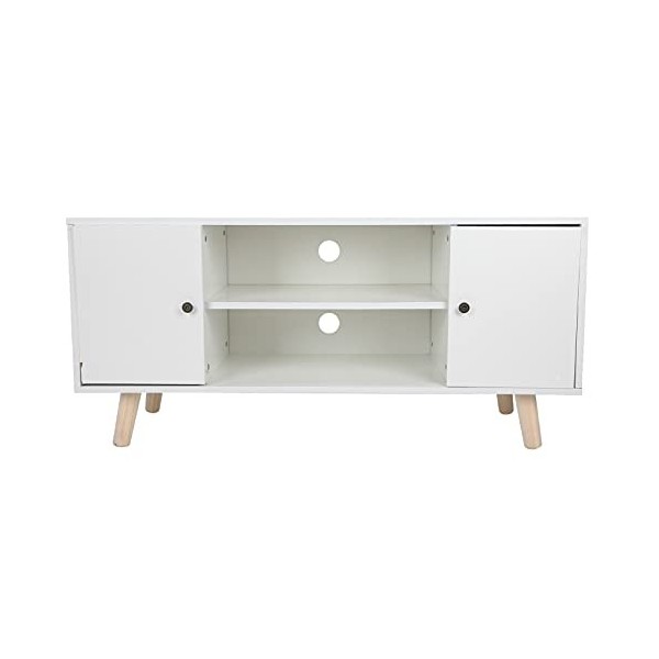 Cerlingwee Meubles de télévision de Rangement à tiroirs, Look Moderne et Contemporain avec 2 armoires Meuble de télévision po