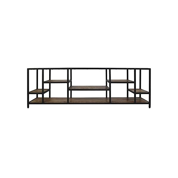 HSM Collection Levels - Meuble TV - Bois de manguier/Fer - Naturel/Noir - 170 x 55 x 38 cm