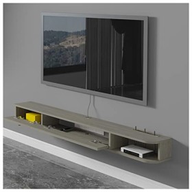 Meuble TV à Suspendre au Mur, Meuble TV Flottant, Console de Jeu, Console Audio et vidéo, Console de Rangement pour Centre mu