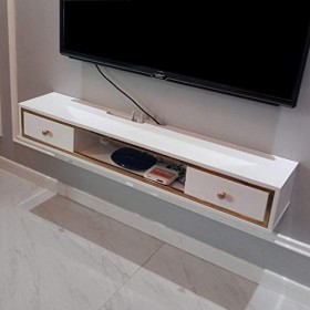 FHKBB Étagère Flottante Meuble TV Mural Meuble TV Flottant Meuble TV Console TV avec tiroirs Console de Jeu Console Audio/vid