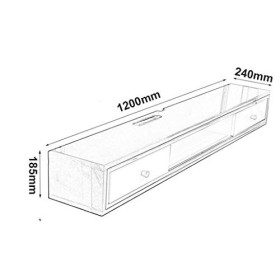 FHKBB Étagère Flottante Meuble TV Mural Meuble TV Flottant Meuble TV Console TV avec tiroirs Console de Jeu Console Audio/vid