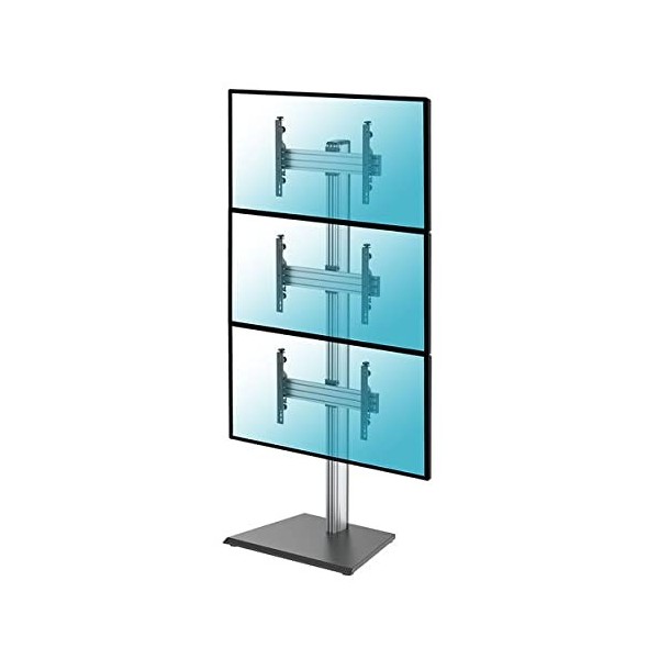KIMEX - Support TV - sur Pied - pour 3 écrans 40"-65" - Hauteur 240cm - à Poser - 031-1223K2