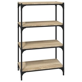 Camerina Meuble TV Chêne Sonoma 60x33x100 cm Bois dingénierie et Acier,Meuble TV Longueur,Meuble Bas Salon,Meubles De Salon 