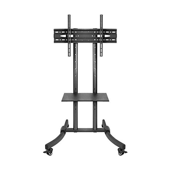 SEESEE.U Table pivotante Universelle Meuble TV en Acier Inoxydable Cadre de Sol pour téléviseur 32 70 Pouces Meuble TV Noir H