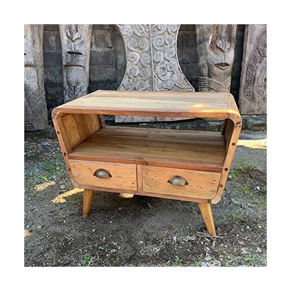 HoitoDeals Petit meuble TV avec 2 tiroirs pour la maison