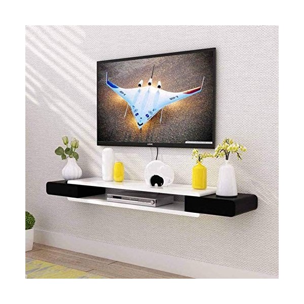 Meuble TV Meuble TV Meuble TV Support de décodeur Salon Fond TV Tenture Murale Support Flottant Peut Accueillir Routeurs Cadr