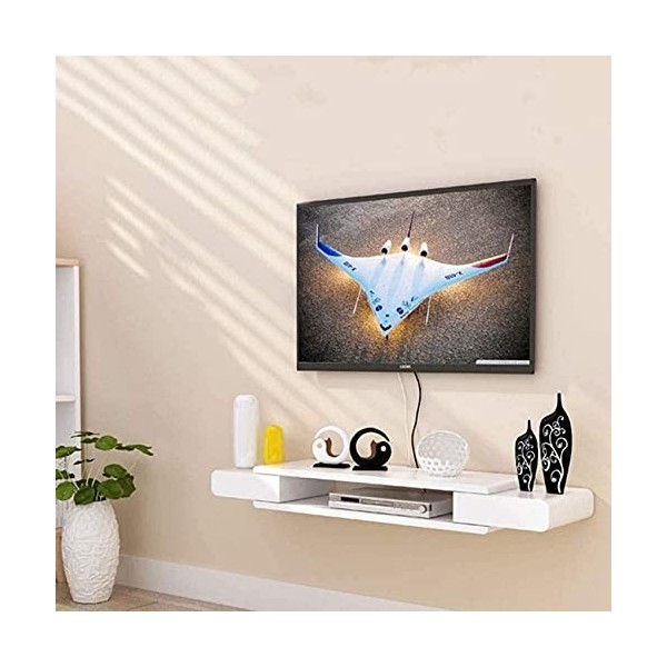 Meuble TV Meuble TV Meuble TV Support de décodeur Salon Fond TV Tenture Murale Support Flottant Peut Accueillir Routeurs Cadr