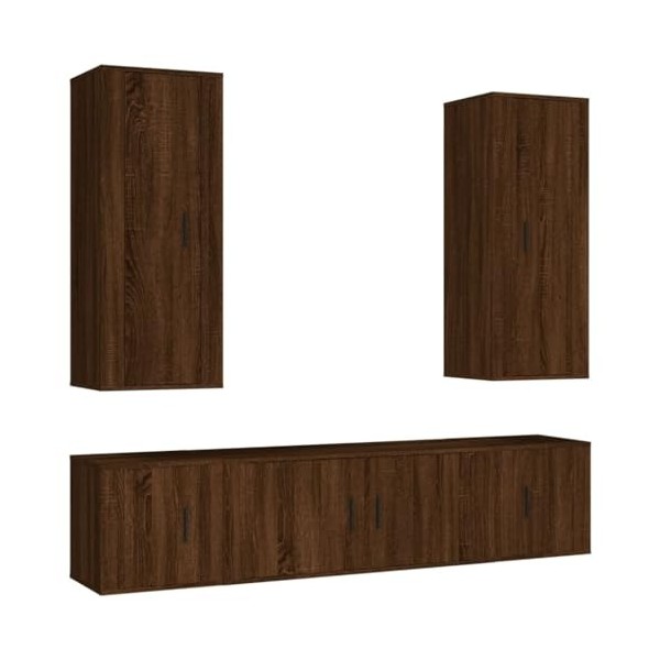 GANDUS Meuble TV 5 pièces en chêne marron