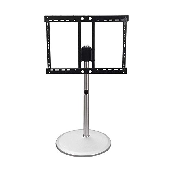 SEESEE.U Meuble TV universel pivotant en acier inoxydable pour TV de 32 à 70" Noir