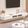ZDMZR Meuble TV Flottant Mural, Meuble TV Suspendu, Meuble TV Bois, Table Television Salon, Centre de Divertissement avec Arm