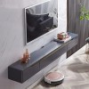 ROLTIN Meuble TV Flottant Meuble TV Mural Meuble TV Flottant - Console multimédia Murale avec 2 tiroirs, Meuble TV Flottant p