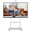 32 40 42 55 65 70 Pouces Tvs Blanc Meuble TV Universel, Hauteur Réglable Chariot à Plancher Roulant sur Roues, Inclut Une Éta